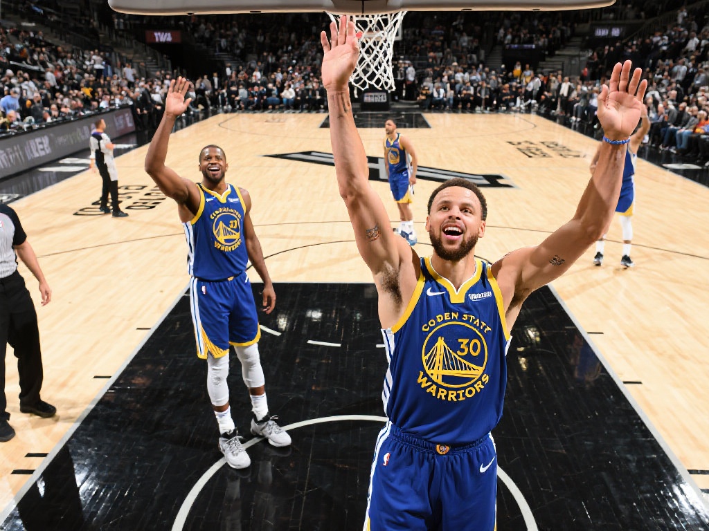 勇士六将齐发力42分大胜马刺，跃居西部第六